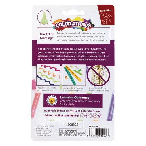 Colorations Glitter Glue Pens Set of 5