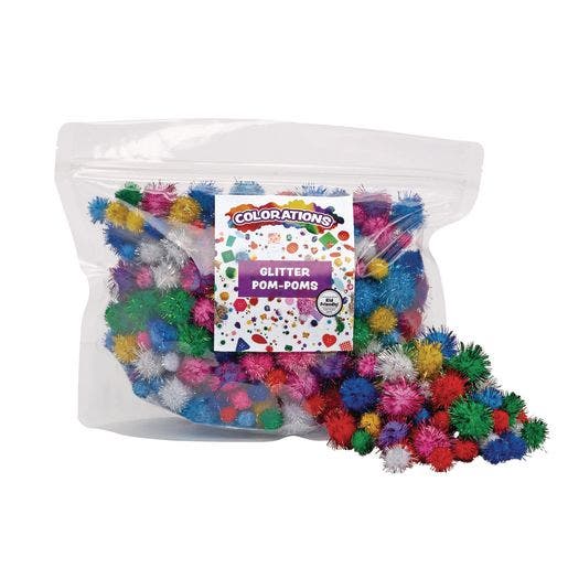 Glitter Poms-Poms 300 Pieces