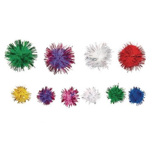 Glitter Poms-Poms 300 Pieces