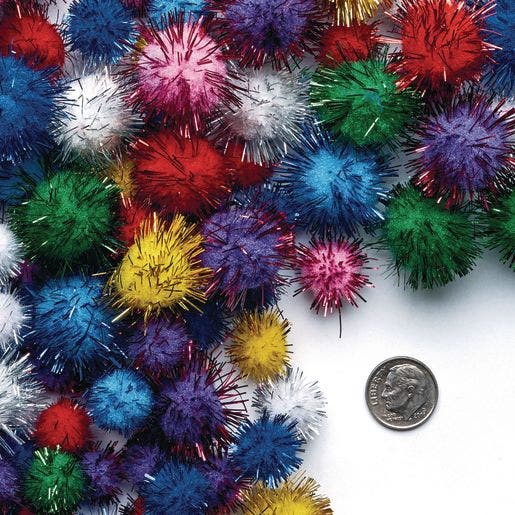 Glitter Poms-Poms 300 Pieces