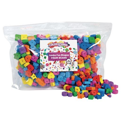 Jumbo Fun Shapes Foam Beads 500 Pcs