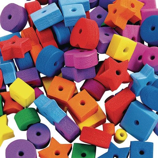Jumbo Fun Shapes Foam Beads 500 Pcs