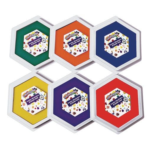 Colorations Jumbo Washable Stamp Pad Classic Set of 6