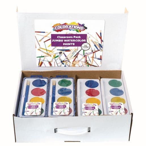 Colorations Jumbo Washable Watercolor Regular and Glitter