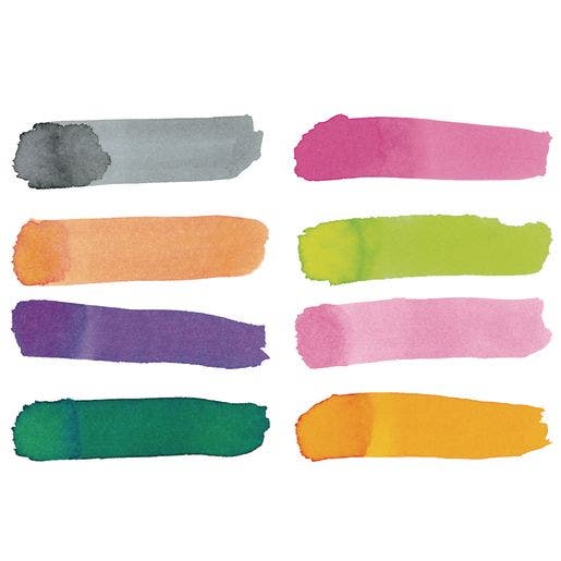Liquid Watercolor Tropical Set of 8