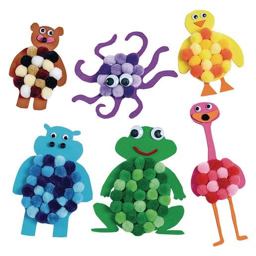 Shades Of Color Poms Set of 6