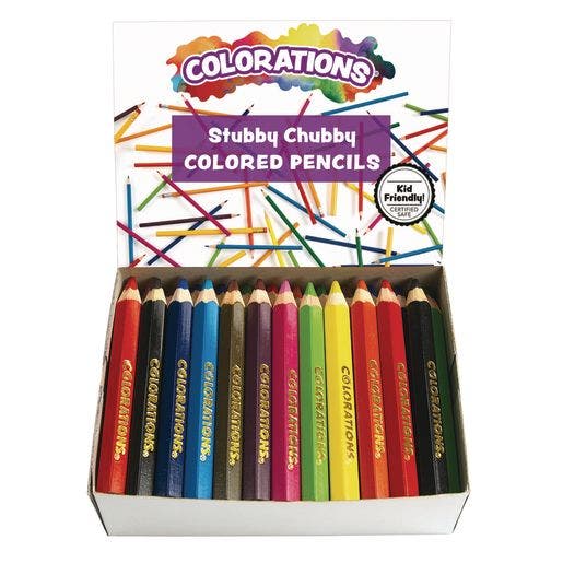 Colorations Stubby Chubby Colored Pencils Set of 48
