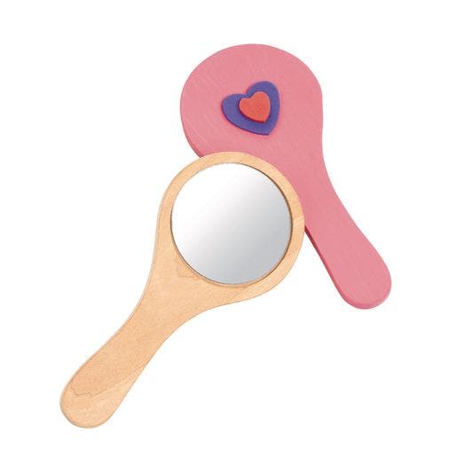 Wooden Hand Mirrors Set of 12