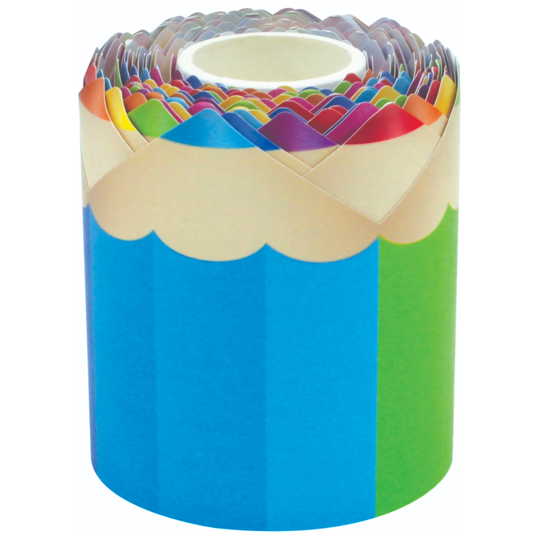 Colored Pencils Die-Cut Rolled Border Trim