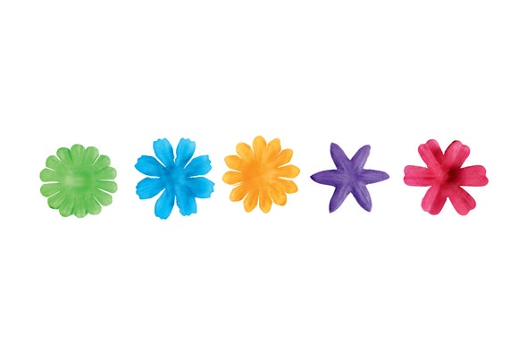 Colorful Fabric Flowers - 300 Pcs