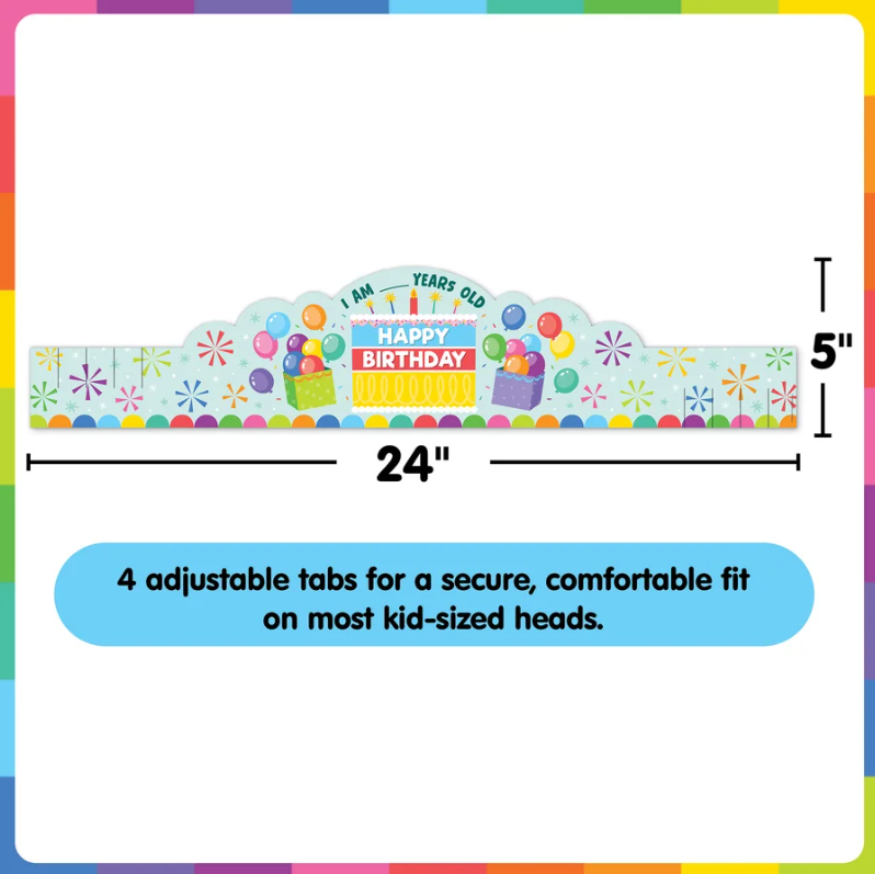 Colorful Happy Birthday Crowns