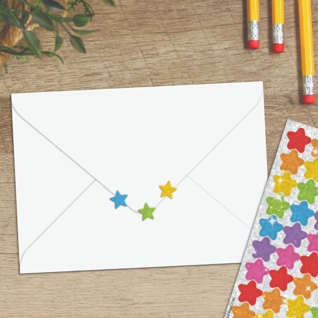 Colorful Stars Sparkle Mini Stickers Value Pack