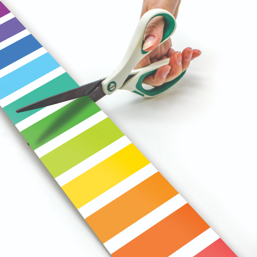Colorful Stripes Straight Rolled Border Trim