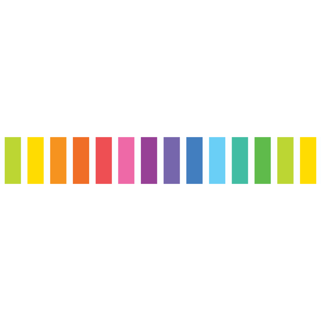 Colorful Stripes Straight Rolled Border Trim