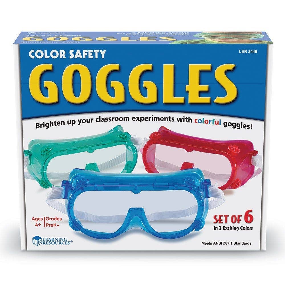 Coloured Safety Goggles Set of 6