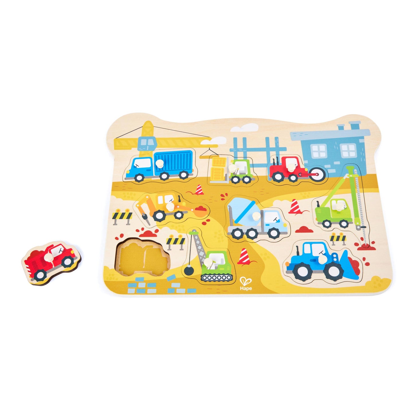 Construction Vehicles Peg Puzzle