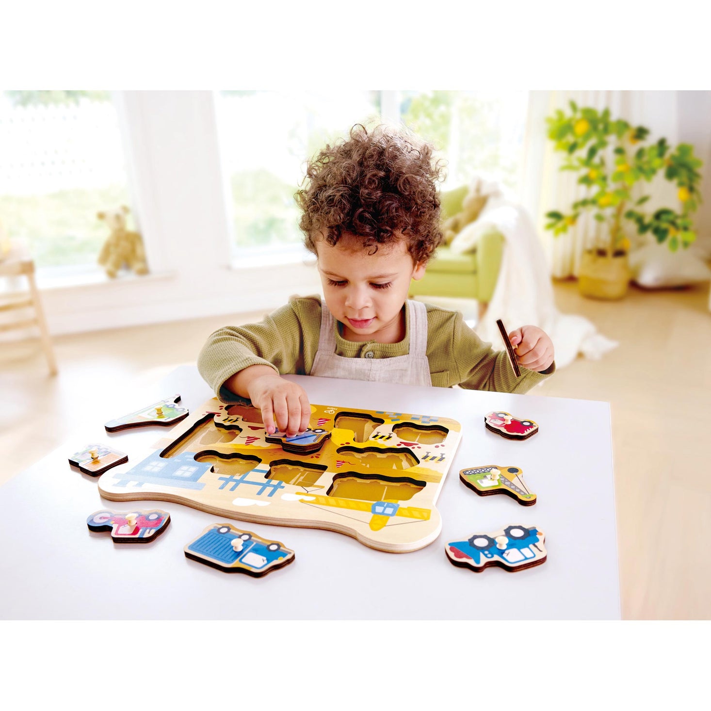 Construction Vehicles Peg Puzzle