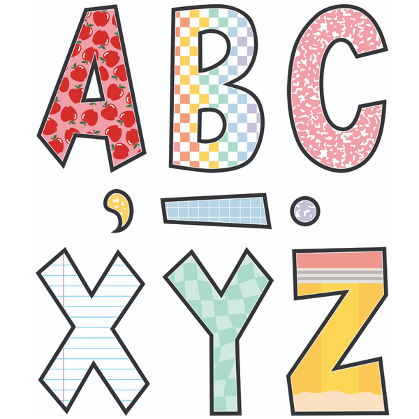 Cool for School 7in Fun Font Letters