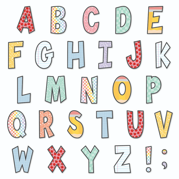 Cool for School 7in Fun Font Letters