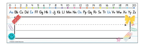 Cool for School Alphabet Flat Name Plates