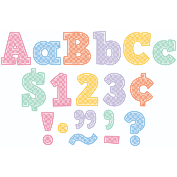 Cool for School Checkers 4in Bold Block Letters Combo Pack
