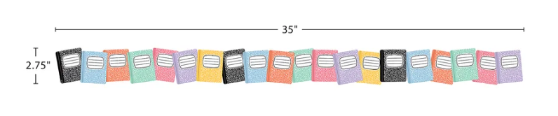 Cool for School Composition Books Die-Cut Border Trim