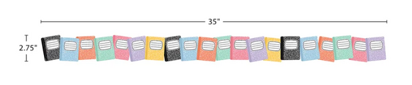 Cool for School Composition Books Die-Cut Border Trim