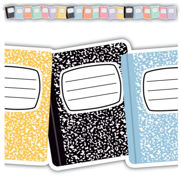 Cool for School Composition Books Die-Cut Border Trim