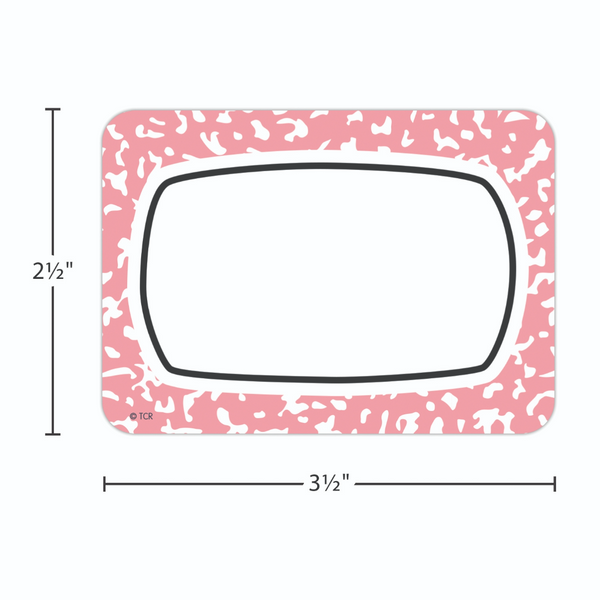 Cool for School Composition Name Tags/Labels Multi-Pack