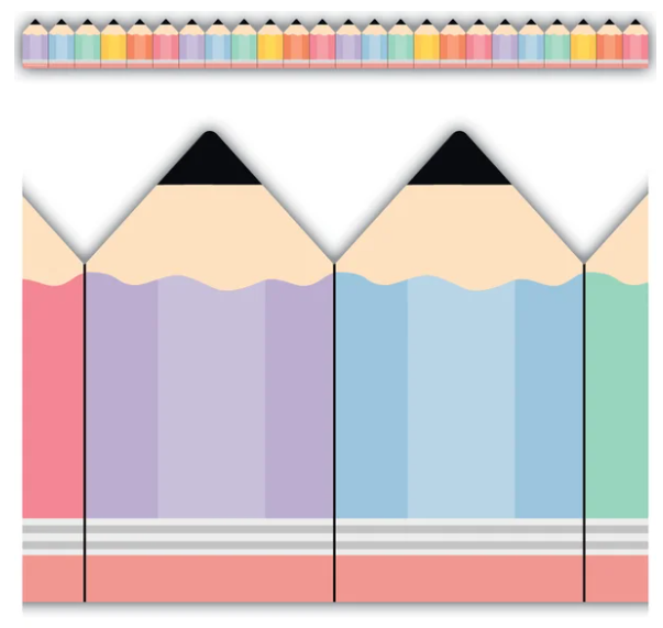 Cool for School Pencils Die-Cut Border Trim