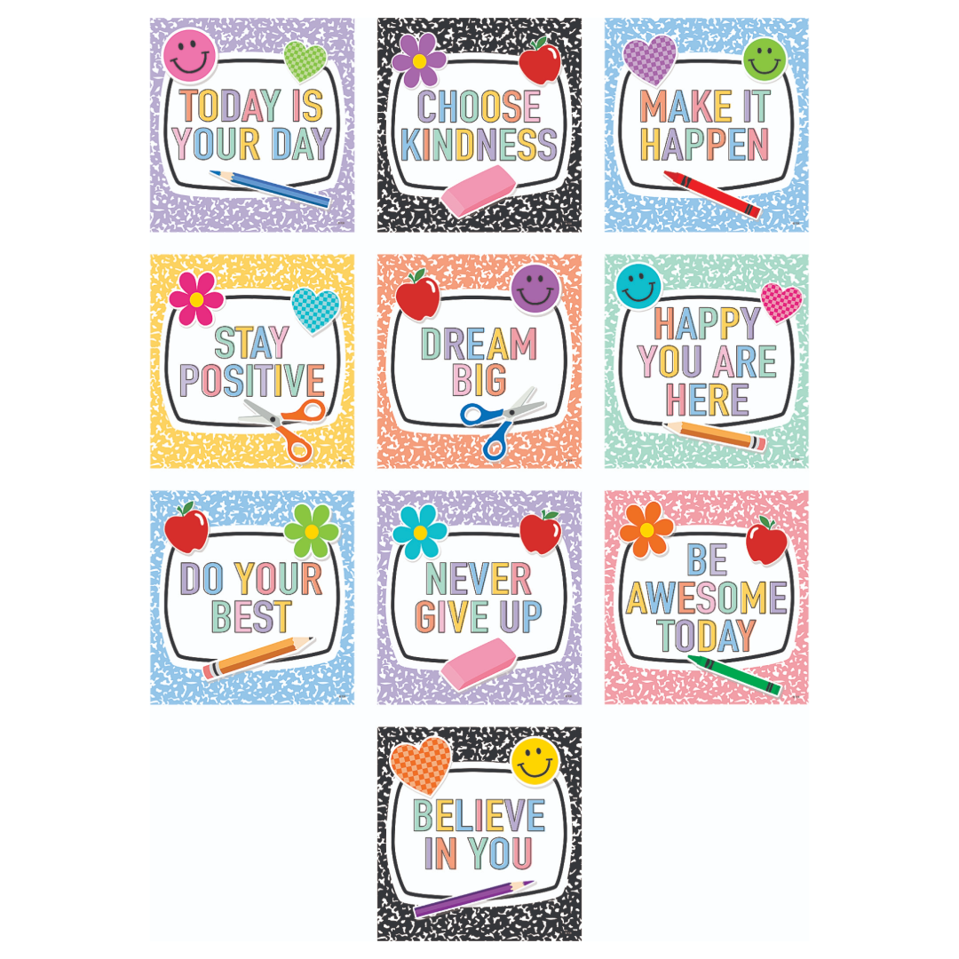 Cool for School Positive Sayings Accents