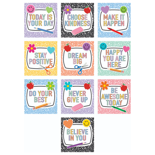 Cool for School Positive Sayings Accents