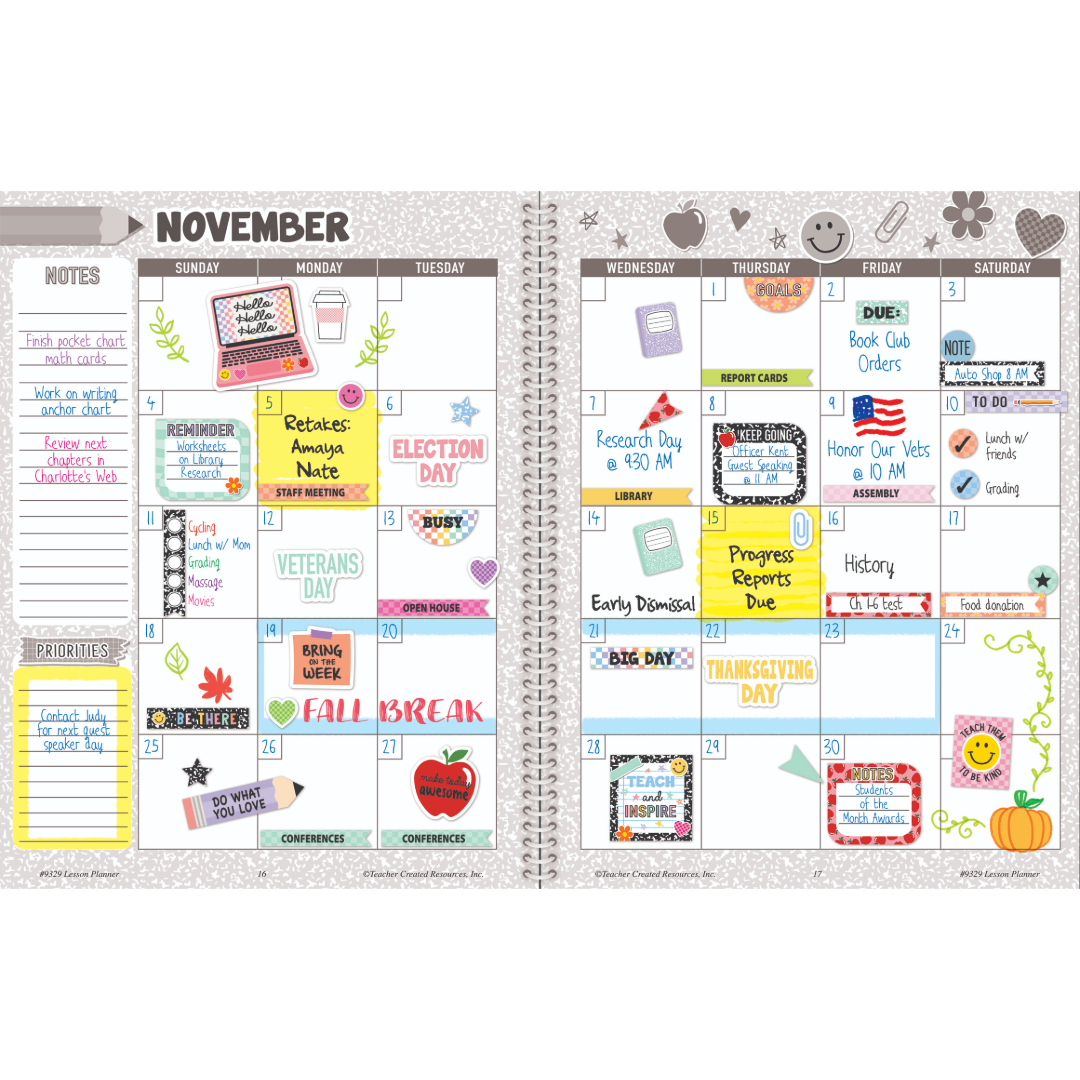 Cool for School Teacher Plan Book