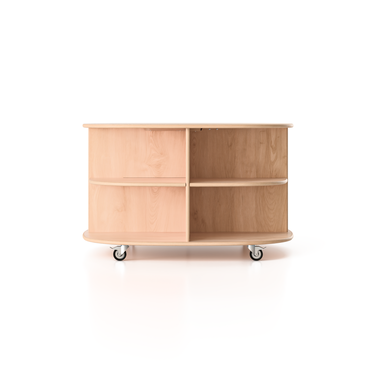 Woodlyn Round Mobile Storage Unit with Casters 35inL x 35inW x 21.25inH