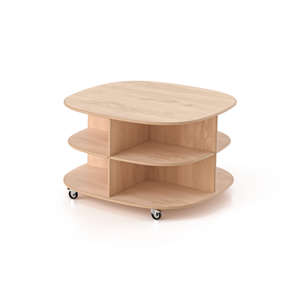 Woodlyn Round Mobile Storage Unit with Casters 35inL x 35inW x 21.25inH