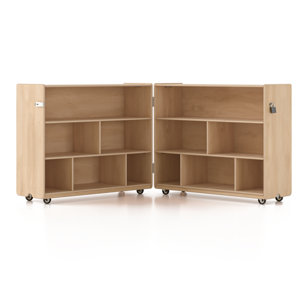 Woodlyn Tough & Tall Folding Shelf with Vertical Dividers and Cubbies 46.75inL x 38.75inH
