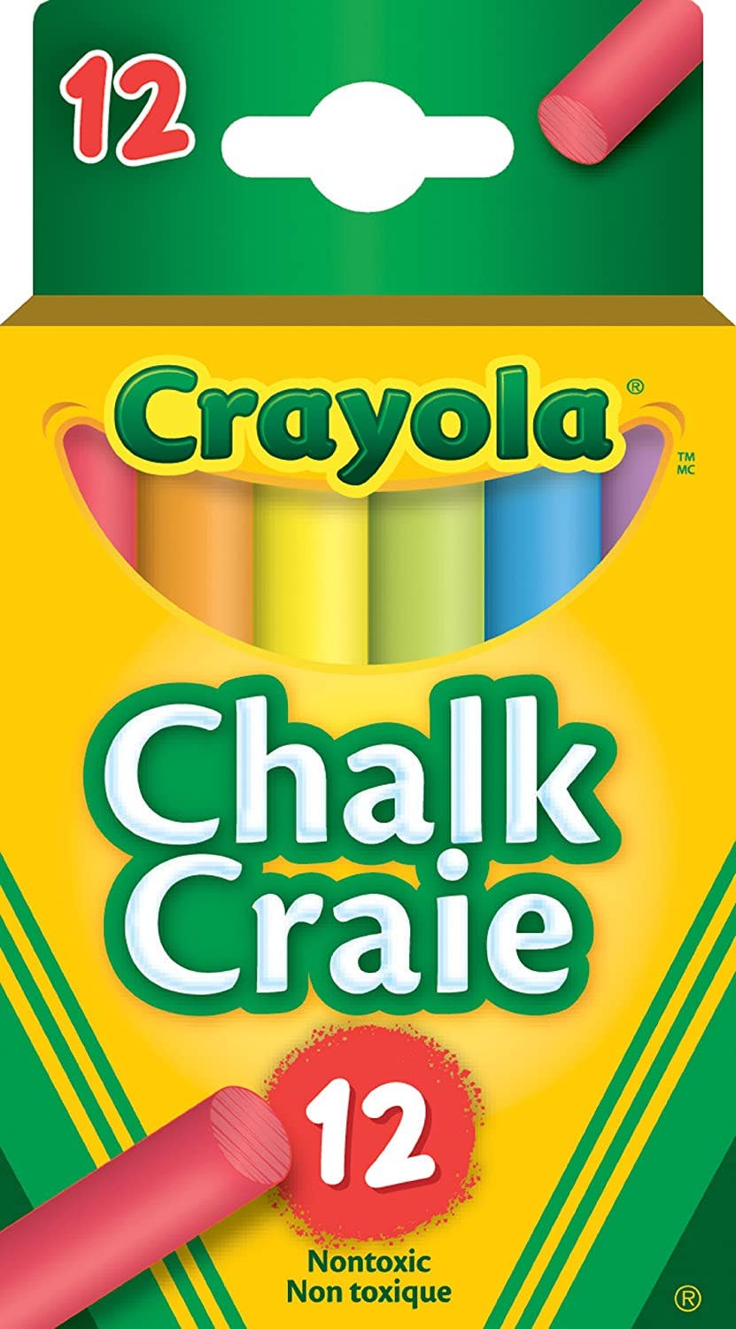 Crayola Chalk Coloured Dustless 12 ct