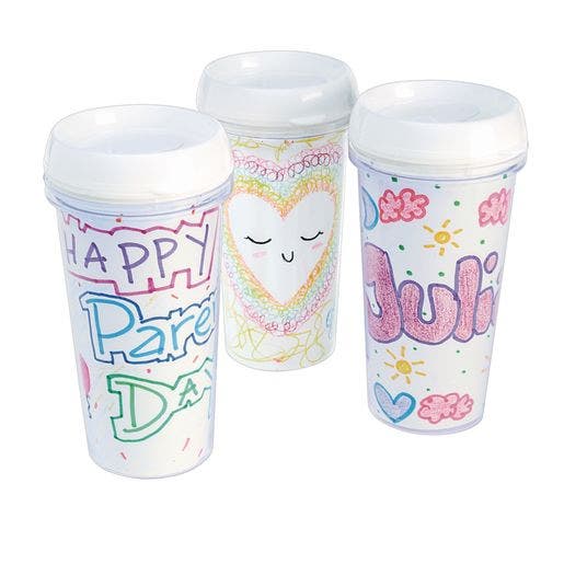 Decorate Your Own Travel Mugs Set of 12