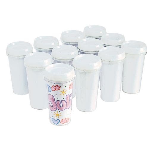 Decorate Your Own Travel Mugs Set of 12