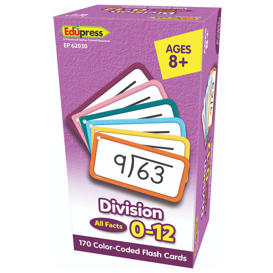 Division Flash Cards All Facts 0–12