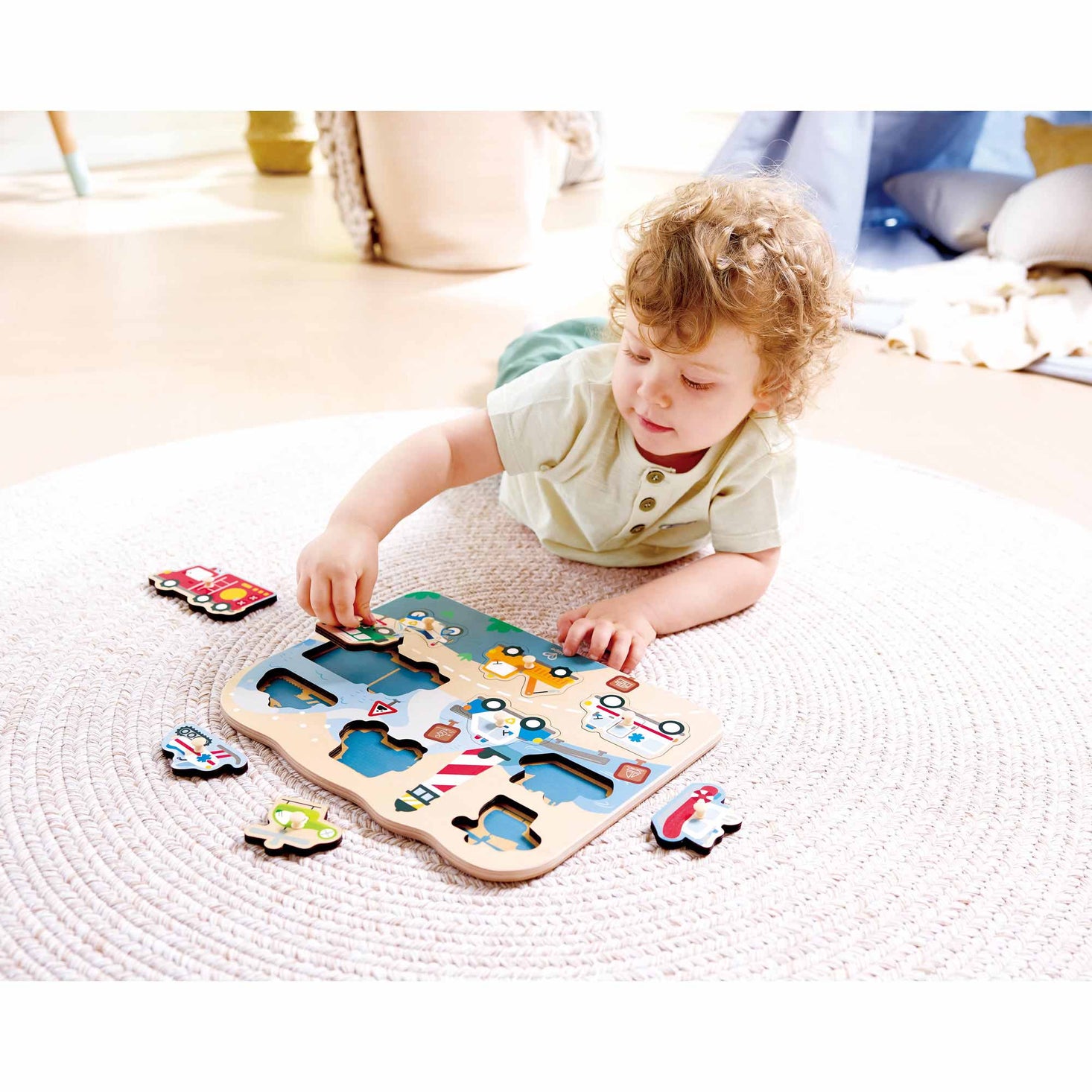 Emergency Vehicles Peg Puzzle
