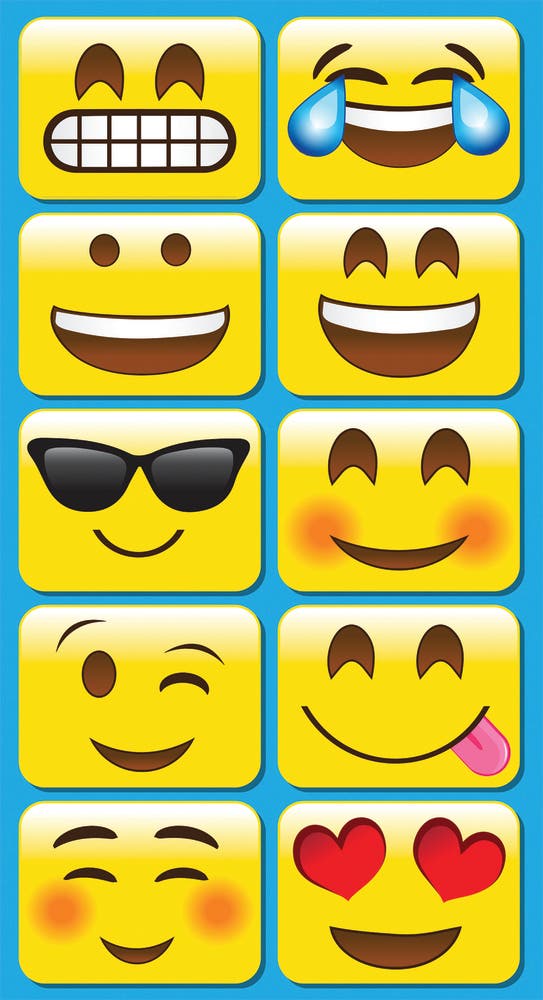 Emojis Mini Whiteboard Erasers 10 pack