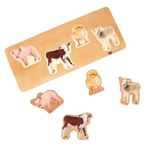 Environments Toddler Photo Puzzle Farm Animals 5 pc