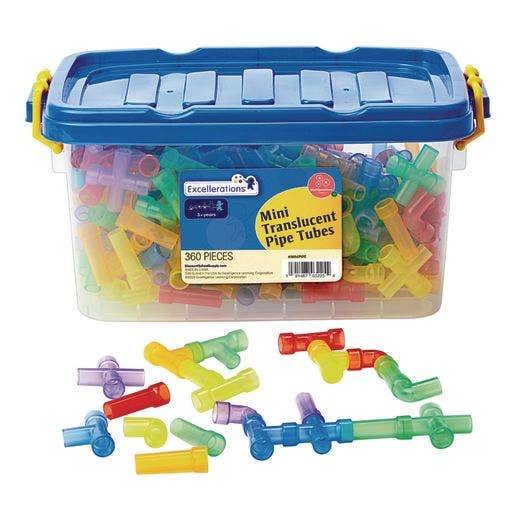 Excellerations Mini Translucent Pipe Tubes 360 Pieces – Scholar's Choice