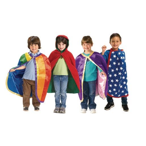 Excellerations Reversible Fabric Capes set of 4