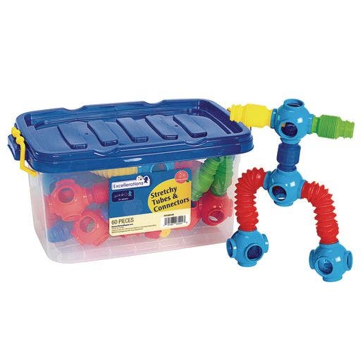 Excellerations Stretchy Tubes and Connectors - 60 Pieces