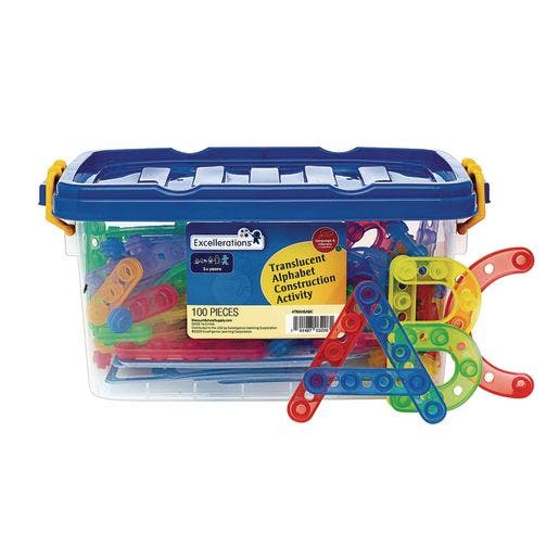 Excellerations Translucent Alphabet Construction Set 100 Pie