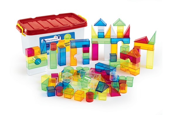 Excellerations Translucent Light Blocks Set of 100