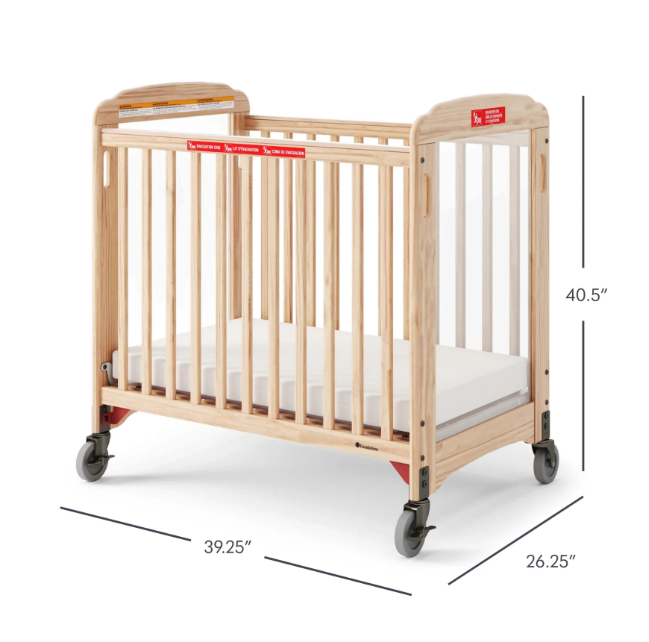 First Responder Evacuation Crib Fixed Side Clearview