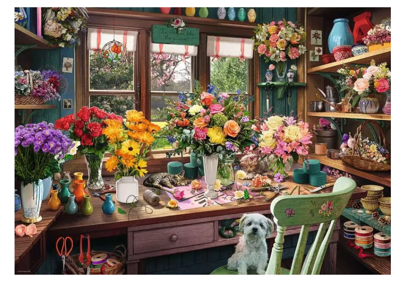 Flower Arranger's Shed 1000 Pc Puzzle
